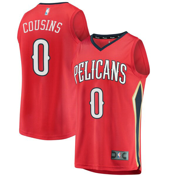 Maillot New Orleans Pelicans Homme DeMarcus Cousins 0 Statement Edition Rouge